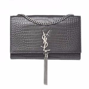 Saint Laurent Croc embossed crossbody